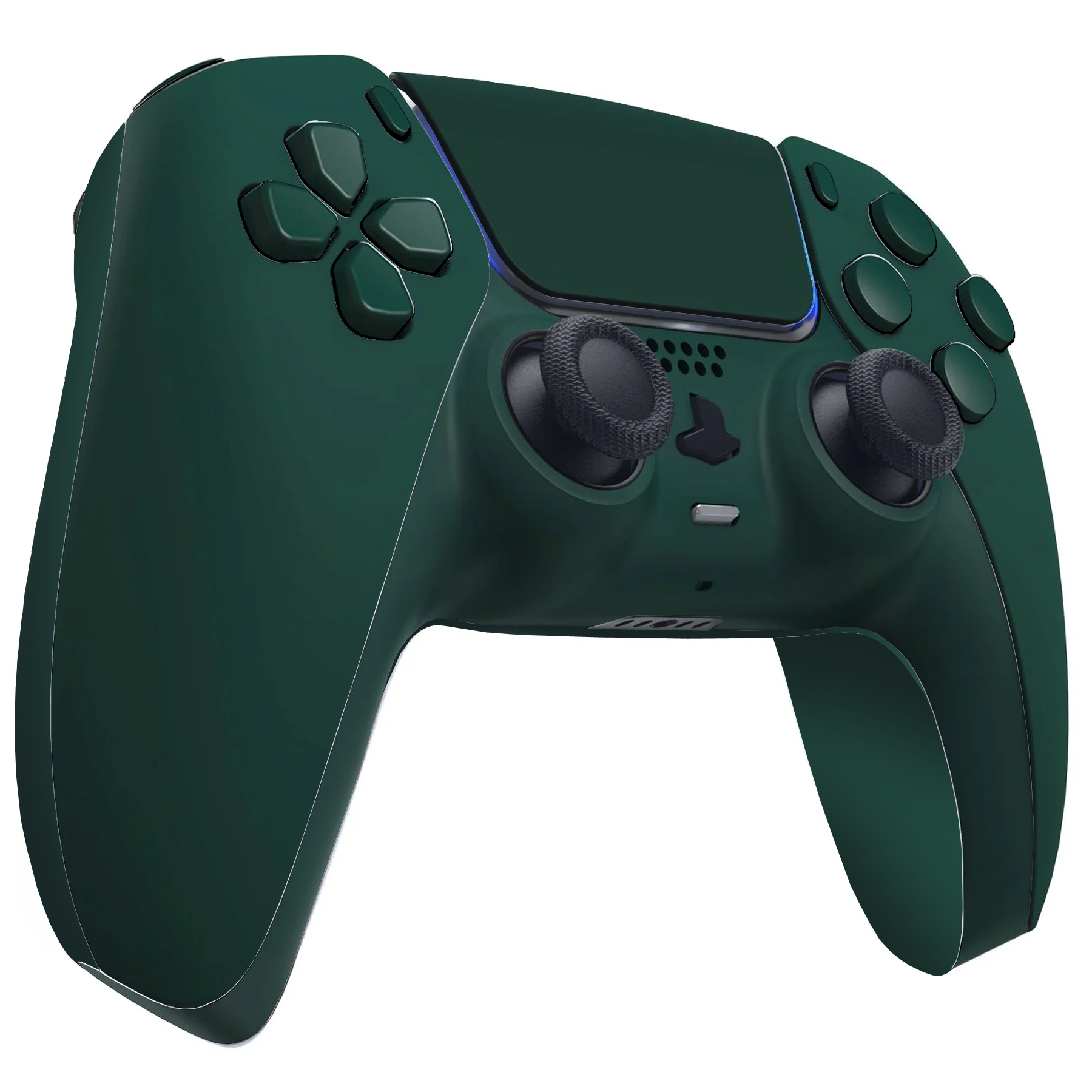 front view of GOAT racing green custom PS5 controller