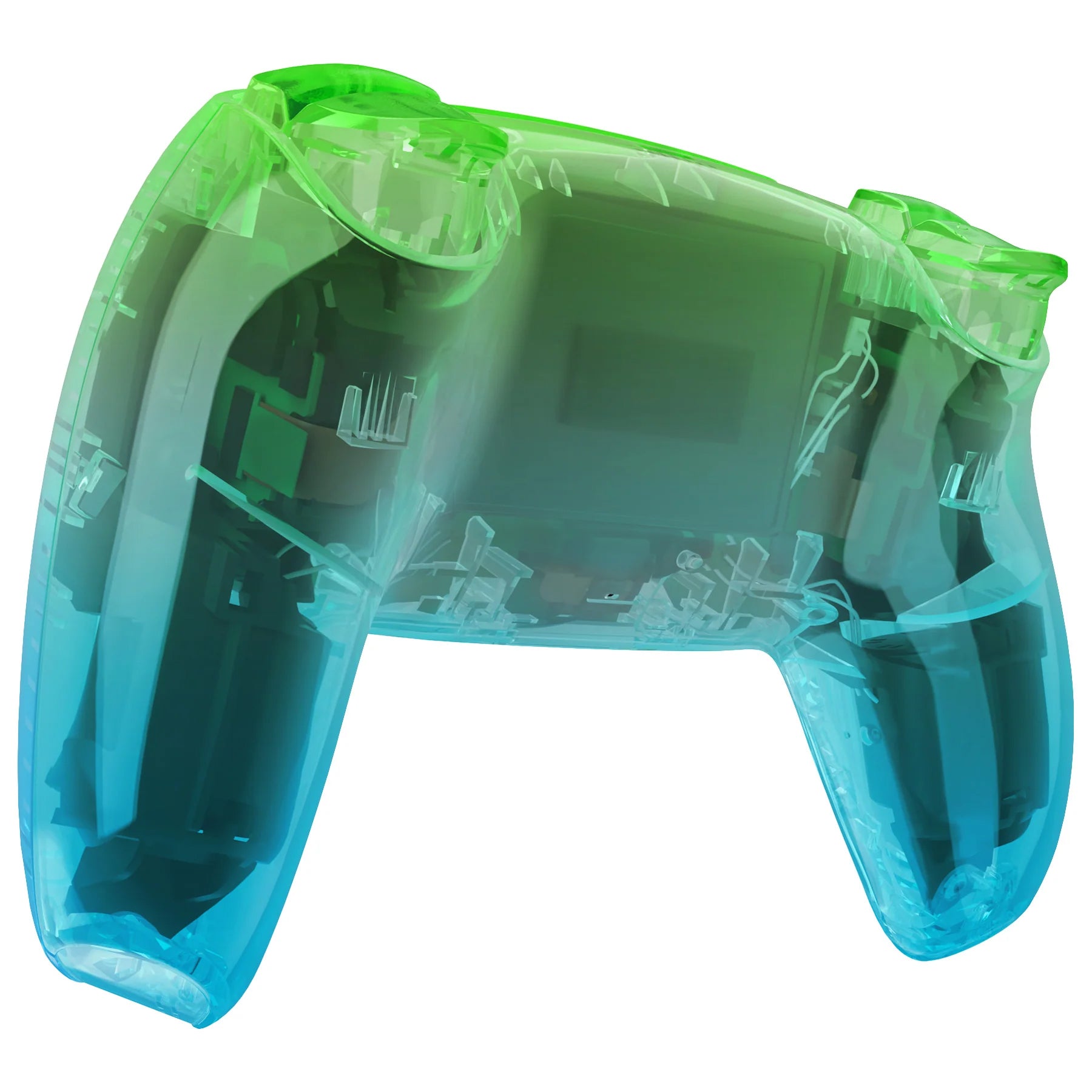 Transparent Green to Aqua PlayStation 5 Controller