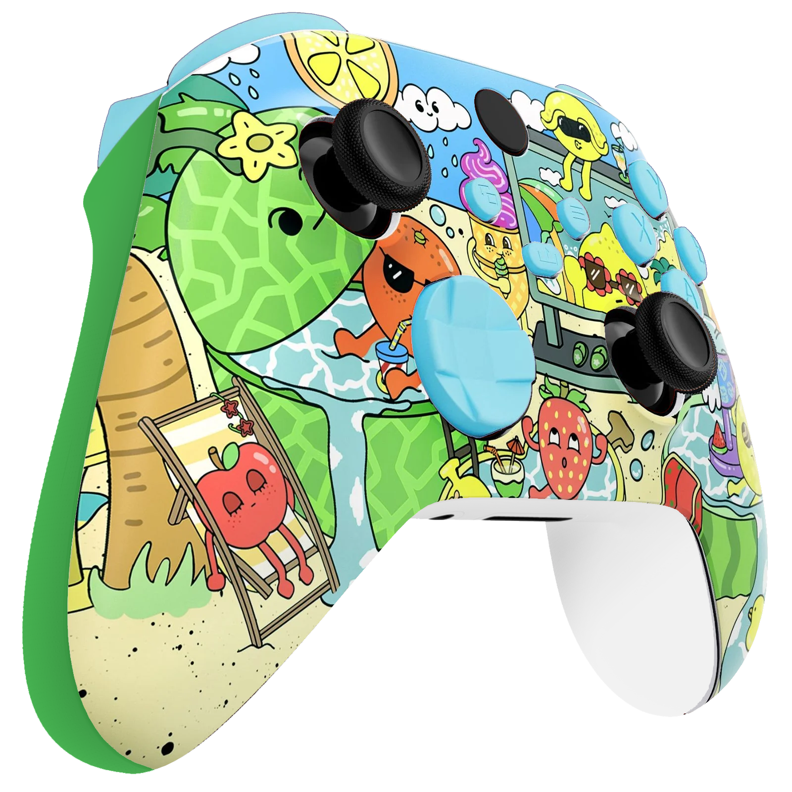 GOAT Cartoon themed custom Xbox controllers